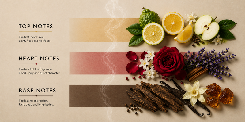 Understanding Perfume Notes: Top, Heart & Base Notes Explained